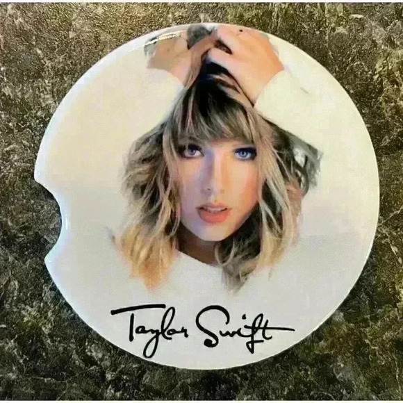 Homemade Taylor Swift Portrait Inspired Car Coaster 2.5" Across - Picture 1 of 4